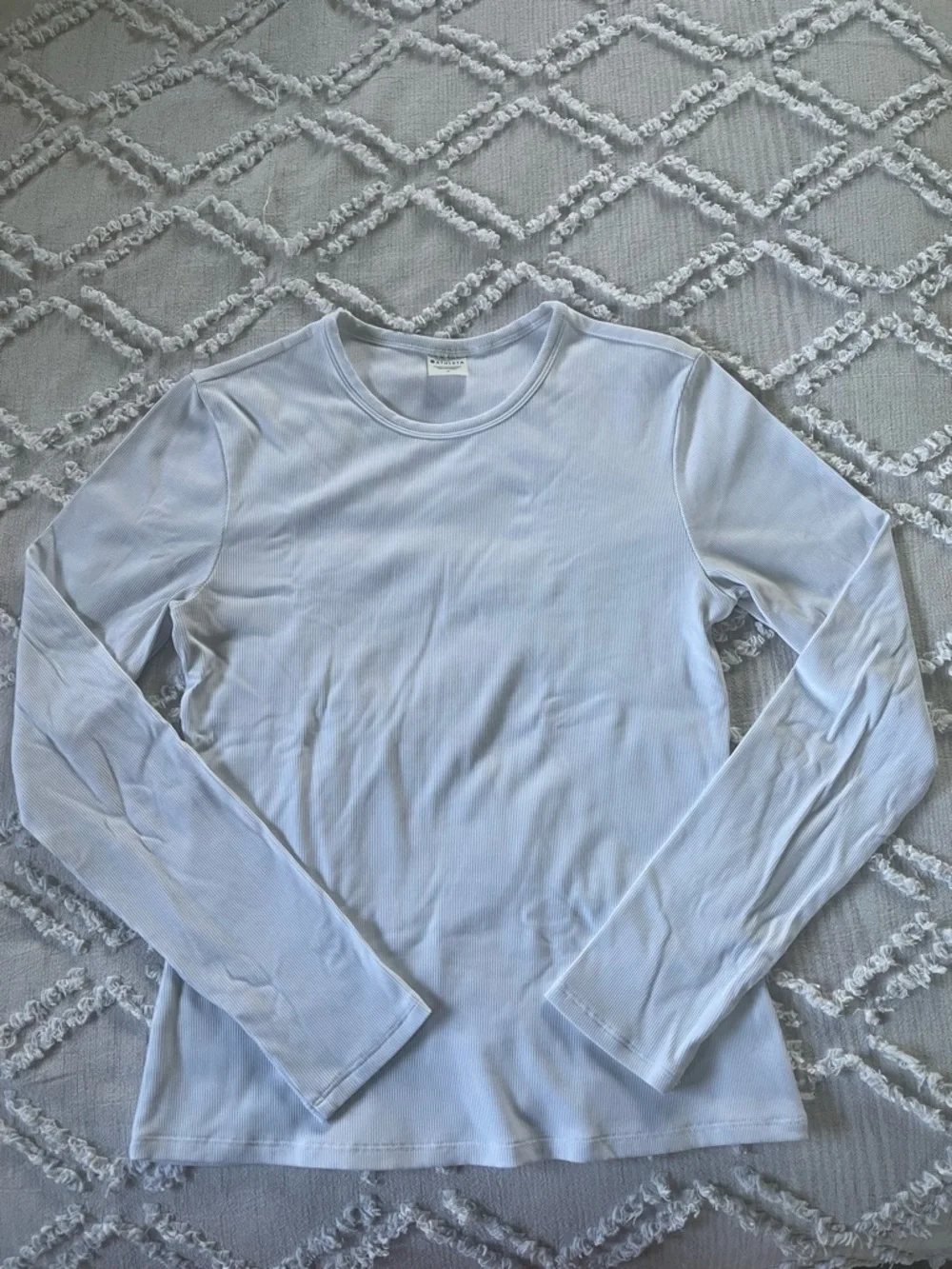 Athleta Signature Rib Top White
